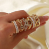 Brand advanced ethnic zirconium, retro ring with stone, high-quality style, ethnic style, does not fade, wholesale