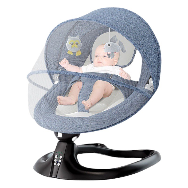 Mecedora eléctrica para bebé recién nacido | Cuna reclinable con música y función para dormir cómodamente