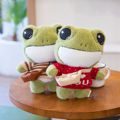 Cross-border cute plush toy little frog figure toy children's companion pillow cloth doll birthday gift dropshipping