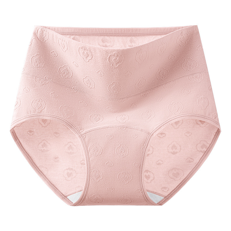 Algodón puro mujer cintura alta gran tamaño algodón puro entrepierna larga algodón puro entrepierna antibacteriano grasa MM madre ropa interior de talla grande refrescante