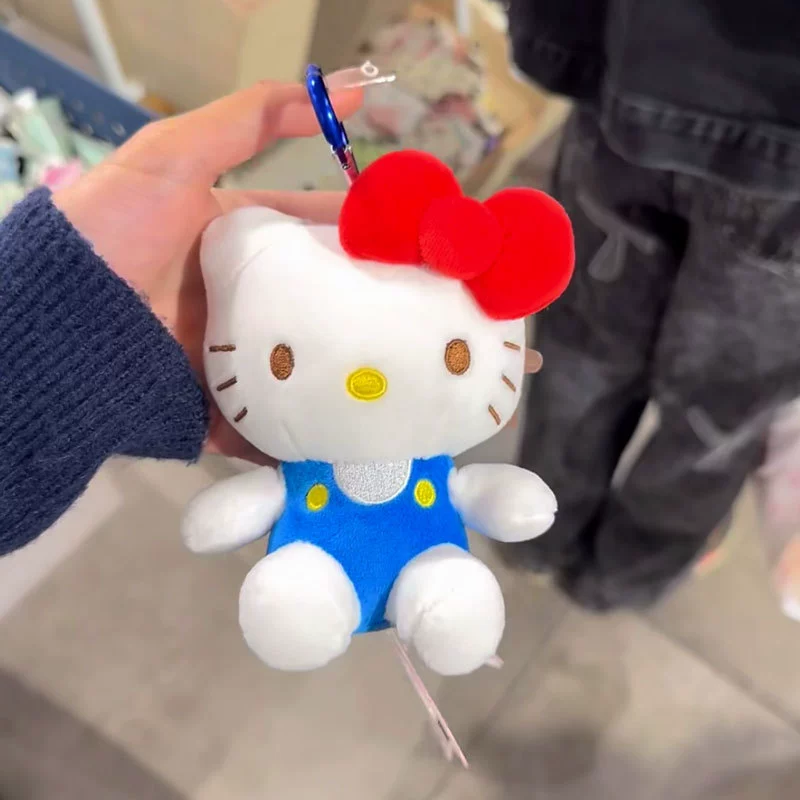 Брелок-подвеска Hello Kitty плюшевый, универсальный, маленький 2,8×2,2 см с металлическим карабином