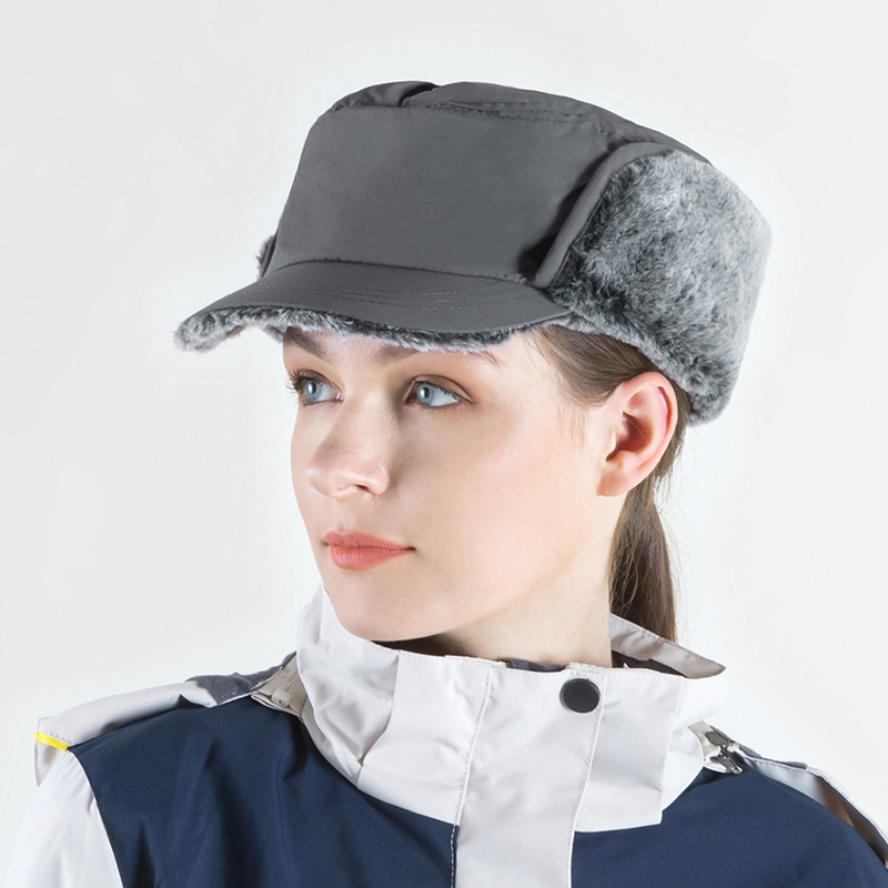 Winter outdoor warm duck hat male sun protection hat female wool thickened warm ear protective hat_voghion.com