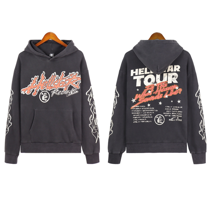 プリントパーカー ins 同じスタイルのヨーロッパとアメリカのハイストリートトレンドの男性と女性のパーカースウェットシャツ|undefined