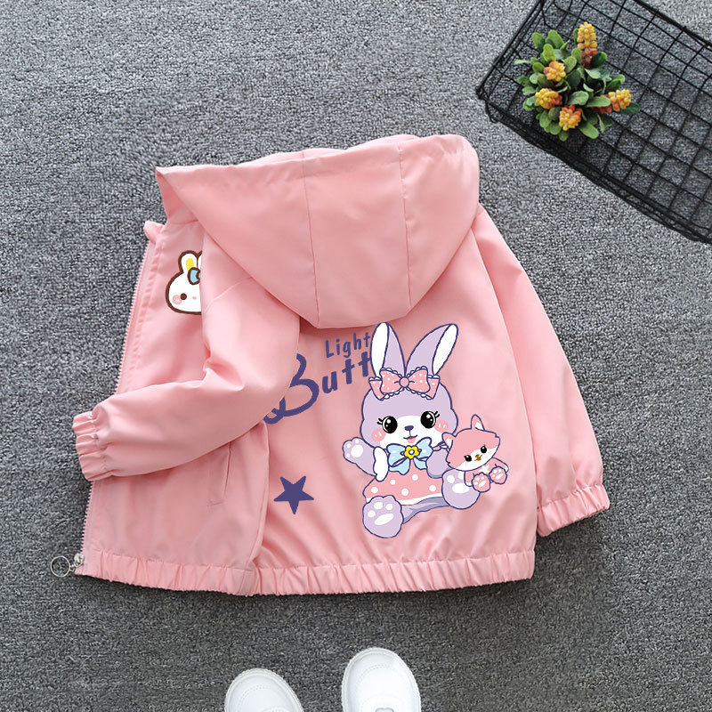 Girls' Coat Spring and Autumn Thin Children's Stylish Fashionable Zipper Shirt for Big Children and Little Boys Spring Coat Jacket