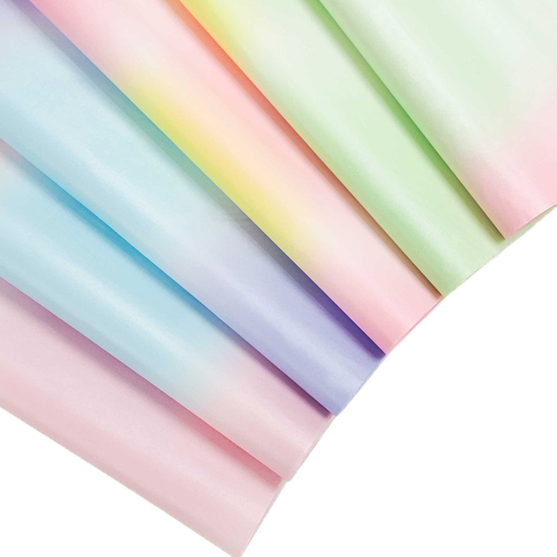 Qixi día de San Valentín gradiente de papel de perla de Sydney 38 g grueso ramo de flores colorido material de embalaje floral de revestimiento
