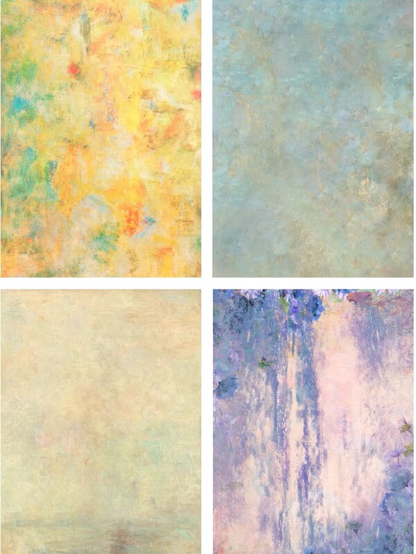 French Oil Painting Monet Texture Photography Background Cloth European Style Wedding Girl Photo Photo Background Paper