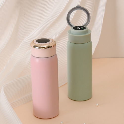 Stylish 304 Stainless Steel Smart Temperature-Display Insulated Cup | Portable Water Bottle for Students—Unisex | High-Capacity Outdoor Kettle