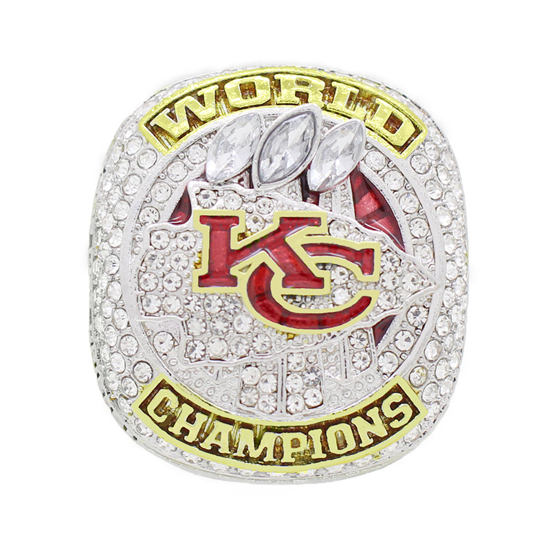 Cross-Border 2023 Super Bowl Kansas Chief Brocade Championship Ring Alloy Diamond Fan Commemoration
