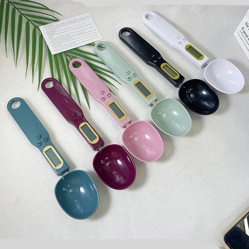 Escala de cocina electrónica Escala de cuchara de medición Escala de ingrediente de mano 500g0.1G Escala de cuchara de medición de pesaje Escala de comida para perros Escala de palillos domésticos