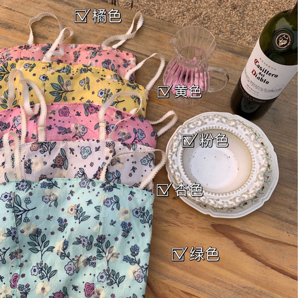 純欲風法式碎花小吊帶背心女內搭帶胸墊美背外穿抹胸內衣無袖短款