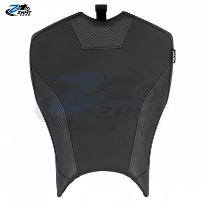 Suitable for Kawasaki Z900, modified with a soft and comfortable seat cushion, lowered seat height, 25-26 new model shock-absorbing breathable seat cover (Motorcycle cushion) - front-seat-cushion-black-original-seat-height