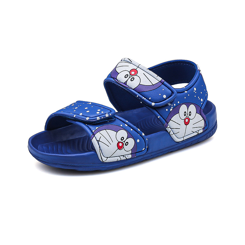 2023 nuevas sandalias de los niños del verano suave inferior dedo del pie velcro dibujos animados playa los