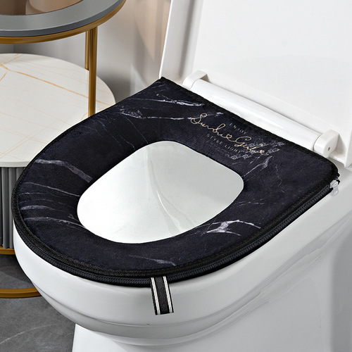 Toilet seat cushion, four-season universal household toilet cover, summer toilet cushion ring pad, waterproof zipper helper