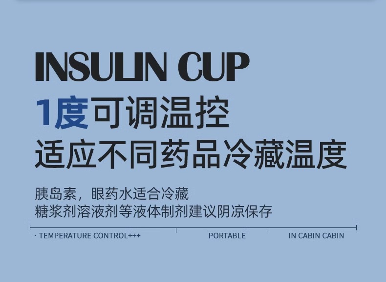 Insulin Refrigerator Portable Travel Refrigeration Cup Car Mini Refrigerator Car Home Dual-use Drug Refrigeration Constant Temperature