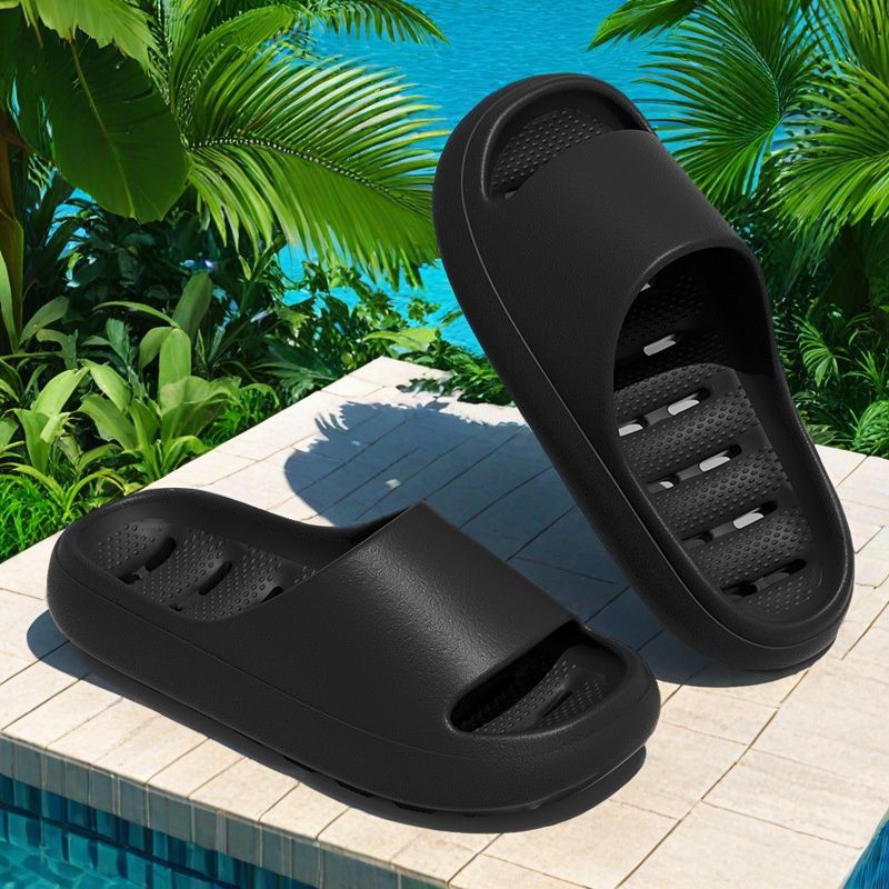Zapatillas de baño para mujer verano 2024 nuevo baño en casa interior antideslizante, desodorante, fugas de agua, sandalias y zapatillas de eva de secado rápido para hombre