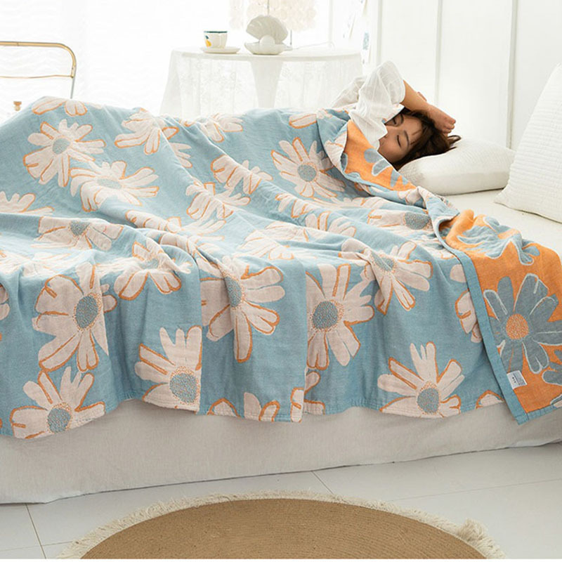 Cotton Gauze Towel Quilt Summer Thin Adult Blanket Single Office Nap Air Conditioning Summer Cool Cotton Blanket
