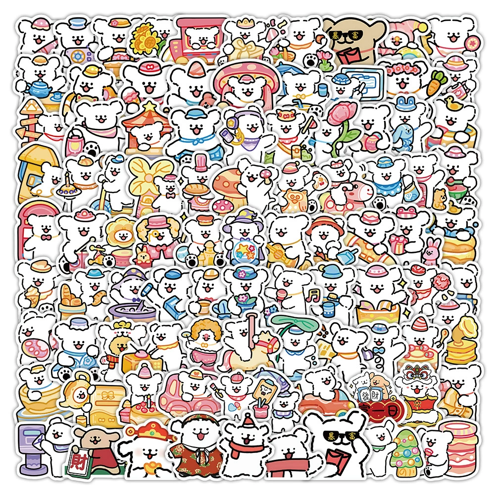 Boxed Sticker Pack, 100 Sheets, Anime & Character Emoticons, Assorted Designs