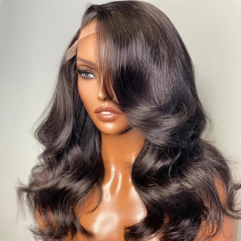Synthetic Lace Wig Long Wavy Hair Extensions Versatile Styling_voghion.com