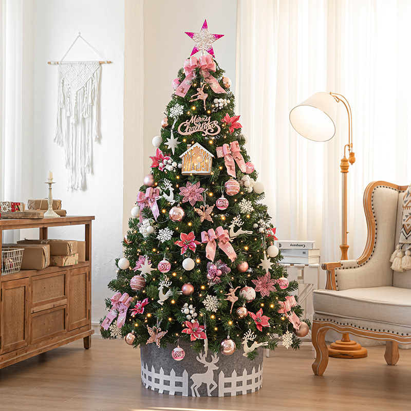 Nuevo árbol de Navidad doméstico de lujo ligero ins viento árbol de simulación luminoso decoración de Navidad adornos de suelo