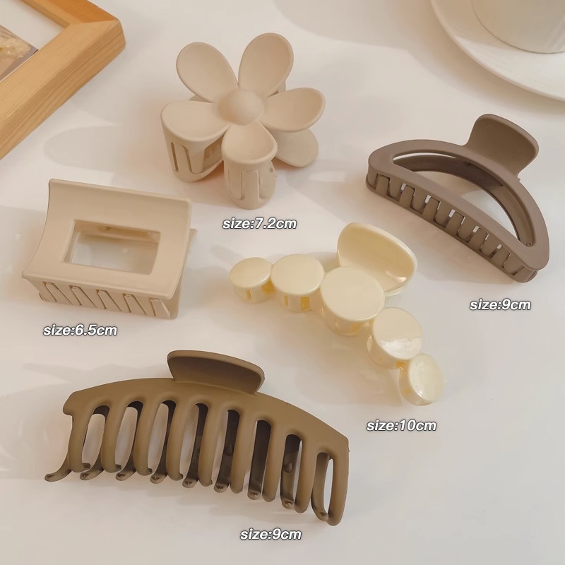 Horquilla de acrílico de las mujeres cuchara trasera updo clip de pelo grande celebridad de Internet elegante tiburón clip tocado simple horquilla