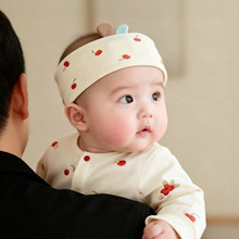 婴儿帽子夏季初生宝宝婴幼儿护囟门帽新生儿胎帽洋气空顶帽男发带