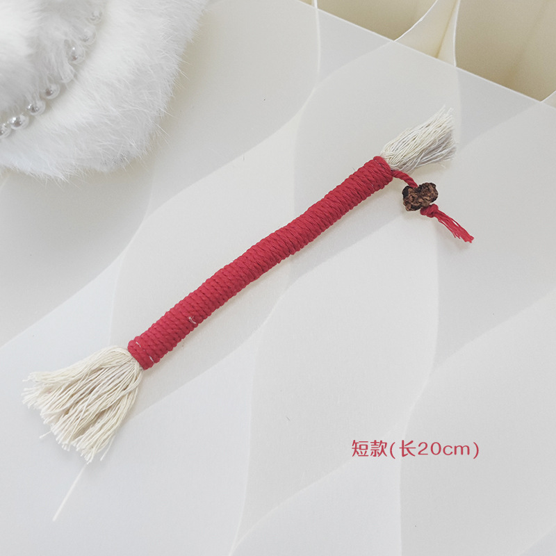 20cm 짧은 바이트 로프 (빨간색)