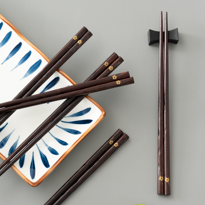 Daxin creativo estilo japonés antideslizante flor de cerezo señaló arte salvaje azufaifo vintage palillos traje de madera caja de regalo