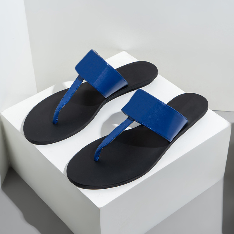 Women's Herringbone Flat Sandals Designer Style Summer Slides_voghion.com