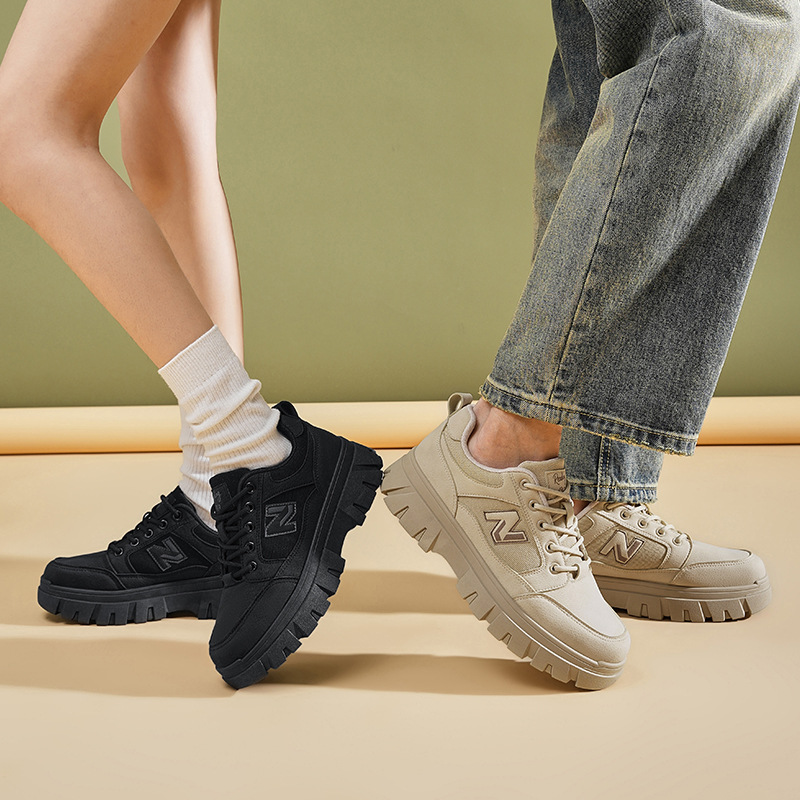 Carefully Selected New Balance Autumn Low-Top Work Shoes for Couples, British-Style Casual Short Boots, Thick-Soled Yellow Martin Boots