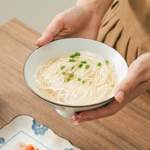 西田木雨意浓斗笠拉面碗家用高颜值特色创意日式陶瓷汤碗吃面碗