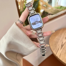 适用于苹果手表applewatchS8环扣金属腕带iwatch765432SE男女表带