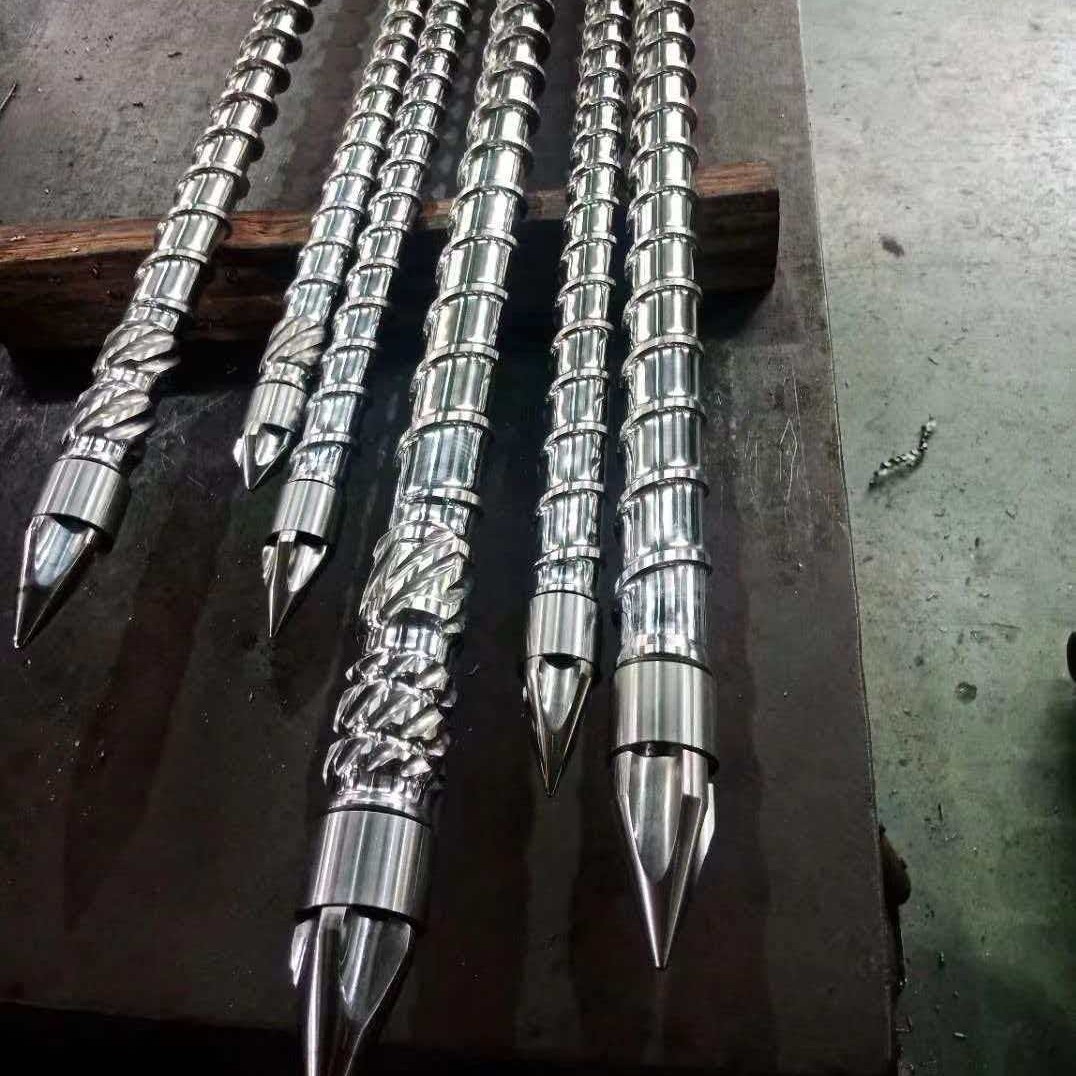 舟山注塑机螺杆料筒双合金螺杆炮筒软质PVC 硬质PVC螺杆设计厂家