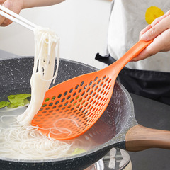 Plastic large colander household kitchen long handle one-piece pasta scoop dumpling wonton heat-resistant draining scoop