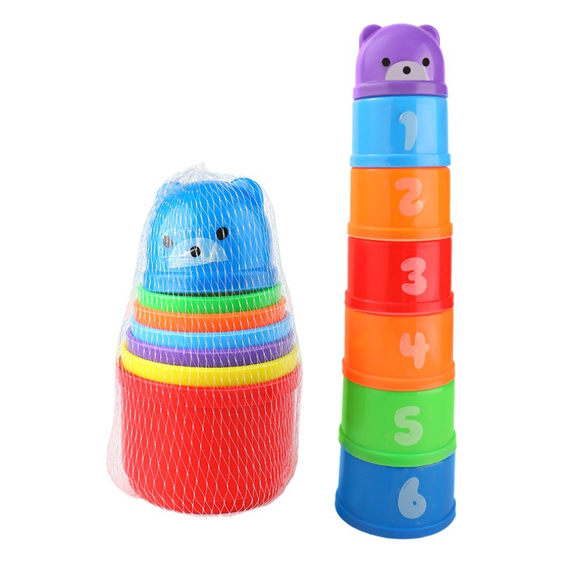 Vasos apilables educativos para bebés, juguete cognitivo infantil