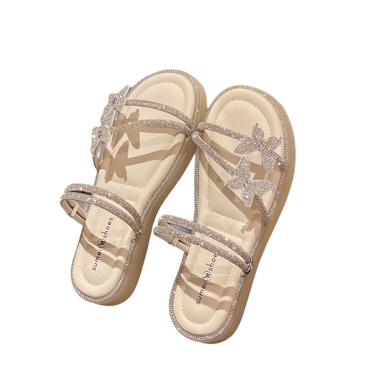 Roman Sandals Women's Summer 2025 New Fairy Style Elegant French Style Skirt Slippers Women's Outer Wear Beach Shoes