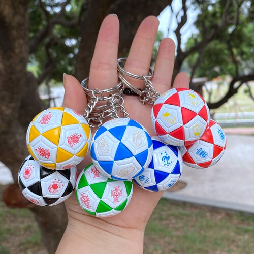 European Cup football children's gift pendant keychain Germany France England decoration bracelet souvenir