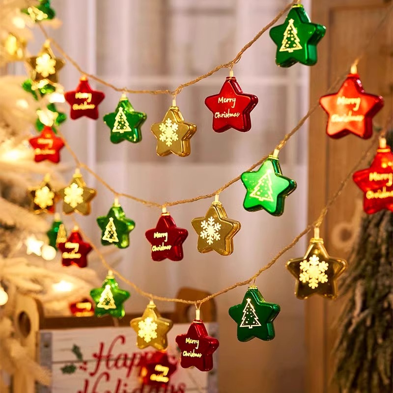 Lámparas transfronterizas Decoración navideña Lámparas de cadena Iluminación de árboles de Navidad Lámparas de atmósfera led con colgantes colgantes