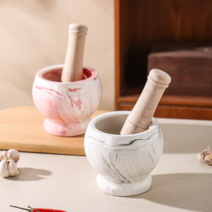 Ceramic grinding bowl baby food supplement masher tablet garlic grinder stone mortar rice paste bowl with grinding Rod