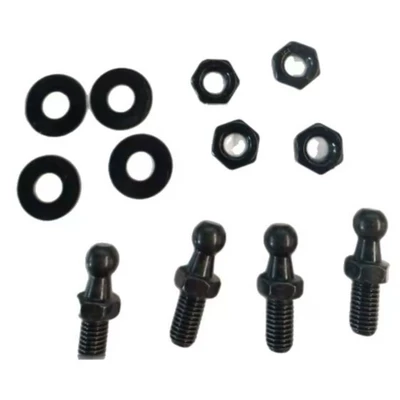10mm Ball Head Screw Car Gas Strut Rod Gas Spring Support Rod Ball Head Base Metal Ball Head Bolt Adapter (Other Car Modifications) - black-10mm-ball-head-m6-bolt-nut-washer-pack-of-4