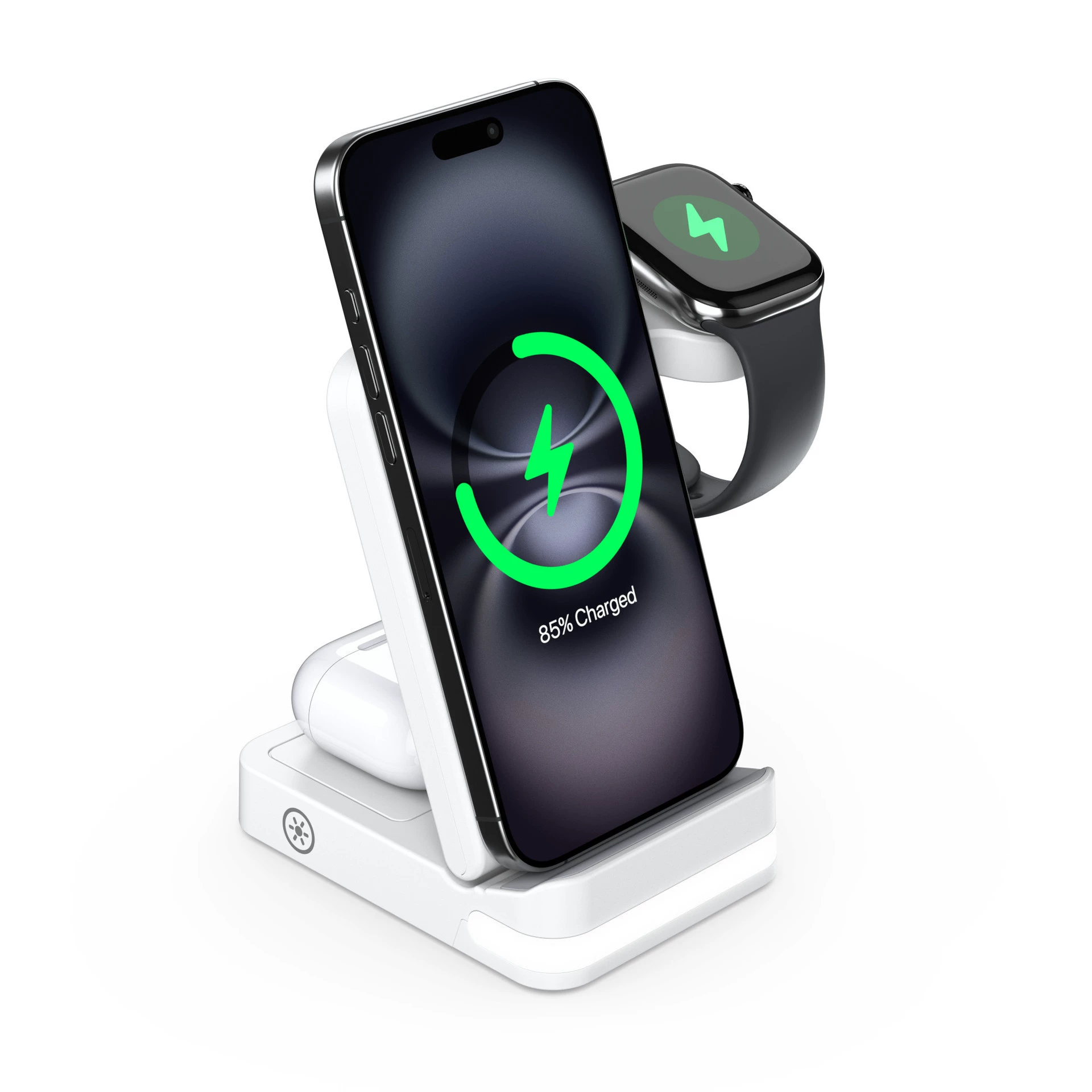 Apple, samsung, huawei, складная зарядка, три в одном, 15W
