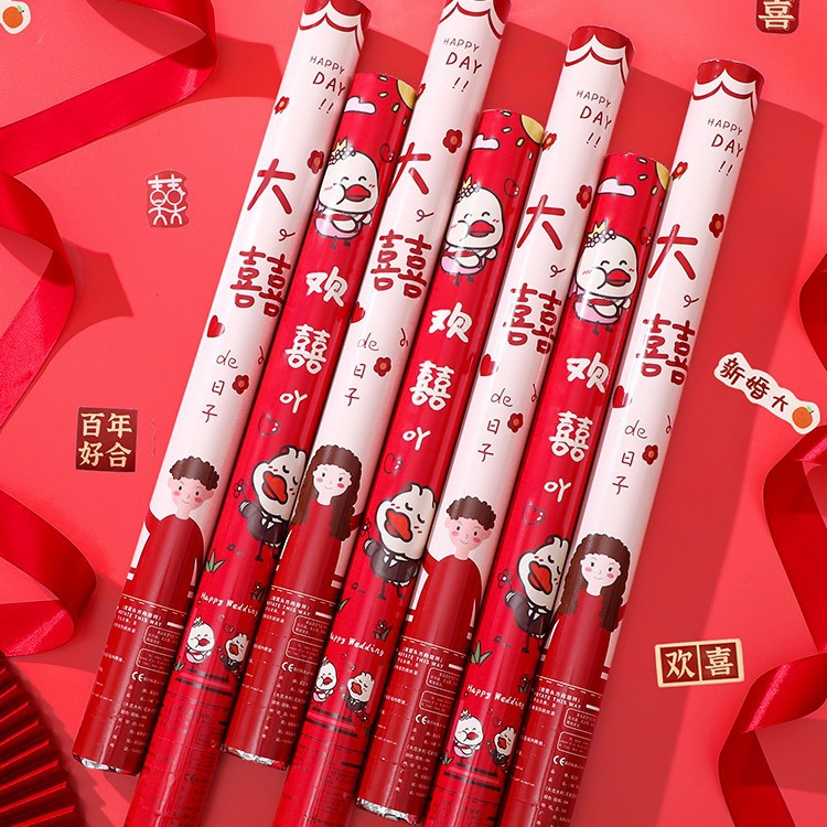 Suministros DE BODA lindo tubo de pulverización boda especial regalo festivo pistola fuegos artificiales cinta boda PISTOLA DE PULVERIZACIÓN de mano barril