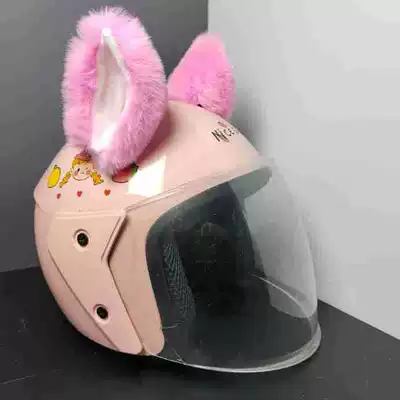 Motosiklet dəbilqələri: Color Matching Plush Cat - customized-cherry-blossom-pink-cat-ears