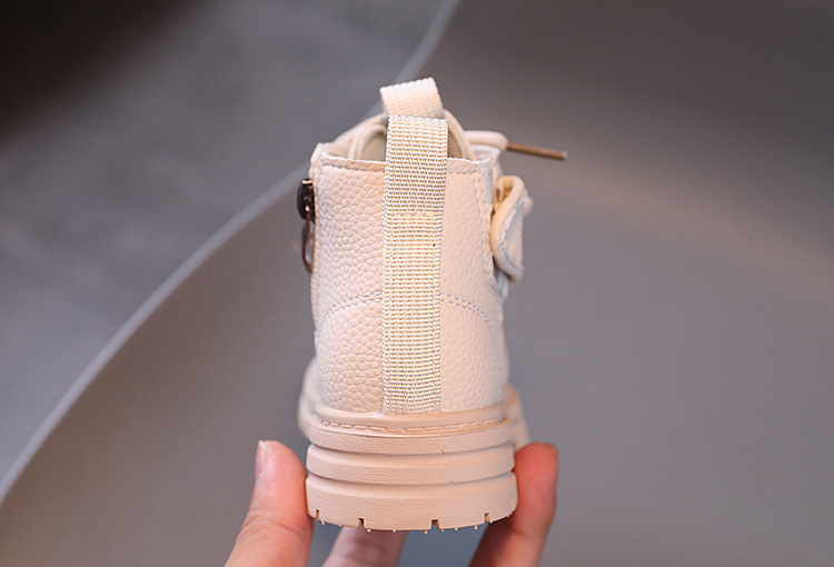 Botas curtas britânicas para meninos e meninas, primavera 2024, sapatos antiderrapantes com sola macia para bebês_voghion.com