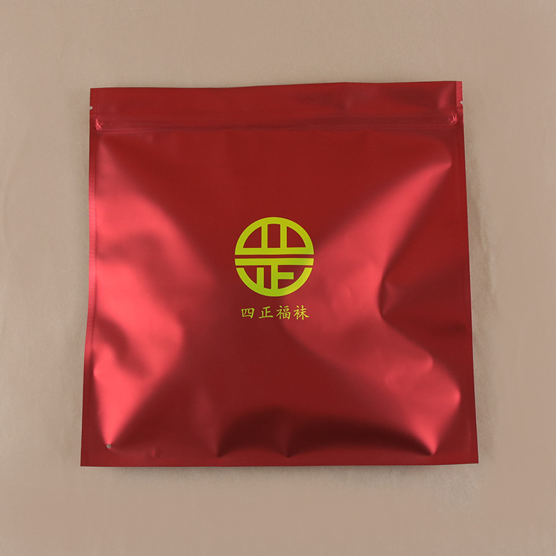 Bolso afortunado rojo bolsa de cremallera calcetines ropa engrosada de plástico bolsa de embalaje de ropa para niños bolsa ziplock de aluminio mate compuesto