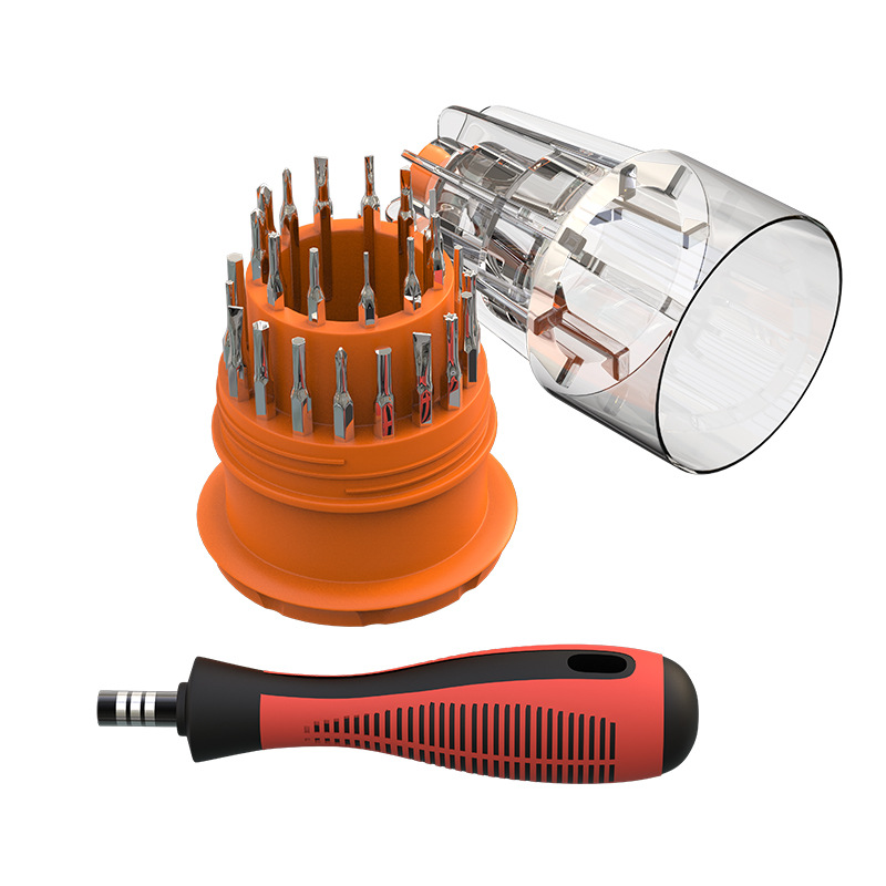 Juego de destornilladores multifuncionales 31 en 1 para reparación y desmontaje de teléfonos móviles, juego de destornilladores en forma de cruz, personalizable.