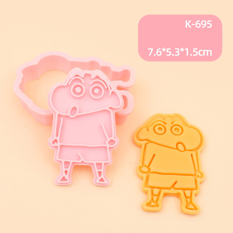 クレヨンしんちゃん漫画クッキー型漫画キャラクター 3D 立体プッシュ式 diy クリエイティブ家庭用ベーキングツール|undefined
