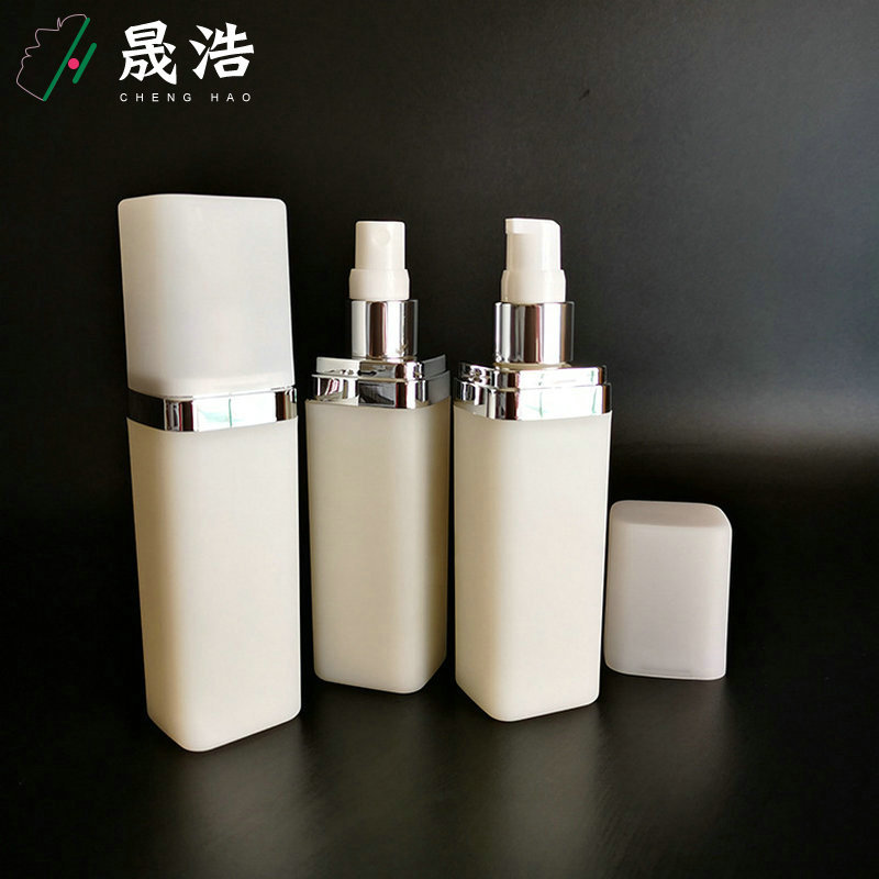 现货60ml PP方形双层蒙砂乳液瓶 洗发水沐浴露分装瓶 塑料喷雾瓶