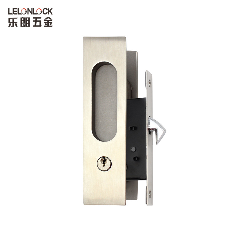 Cerradura de gancho de doble cara de acero inoxidable 304 para puerta corredera con llave, cerradura para puerta corredera, cerradura de embutir para puerta de granero, cerradura para puerta corredera