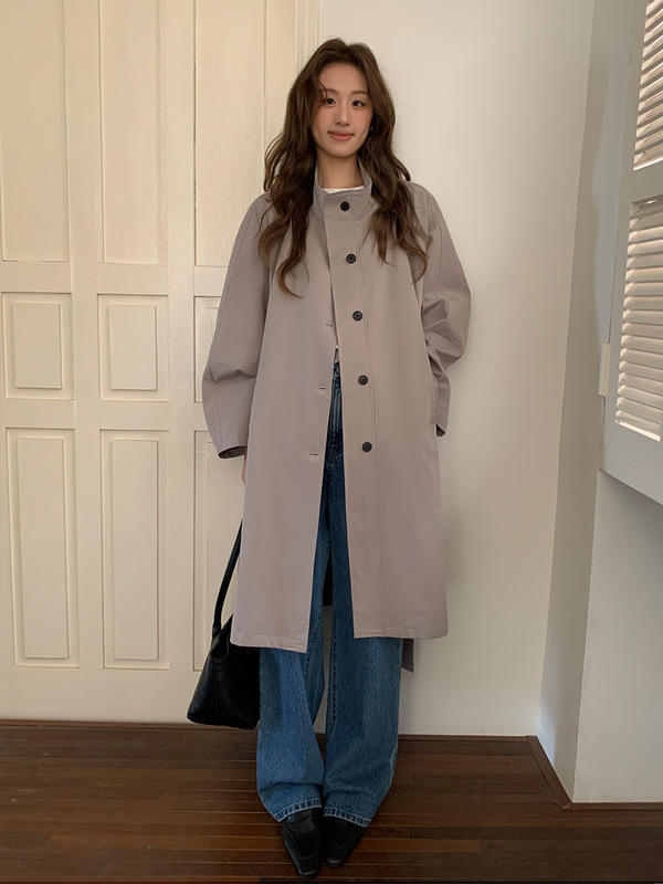 MOXI 十三行女装2025秋季新款风衣外套女高级感过膝长款风衣|undefined