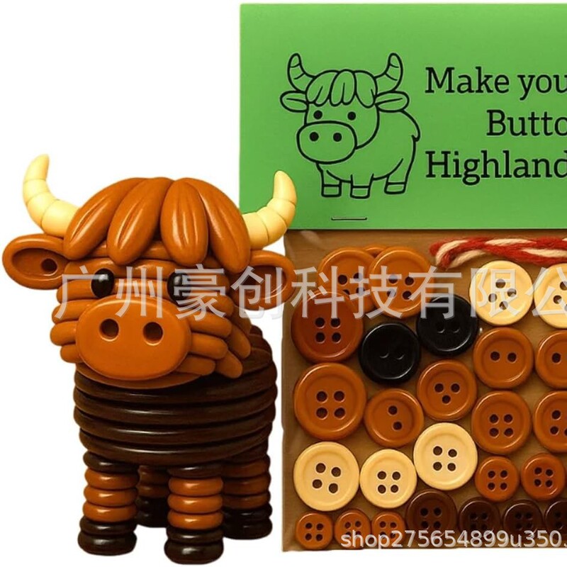跨境爆款 DIY Button Snowman Ornament Kit DIY纽扣雪人装饰套件|undefined